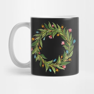 Watercolor Floral Wreath Mug